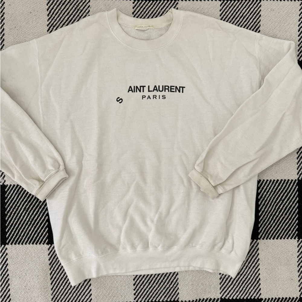 Saint Laurent Paris Cream Sweater
